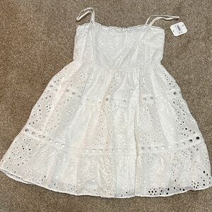 Altar'd State White Eyelet Mini Dress